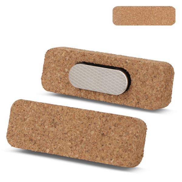 Naambadge van kurk met magneet