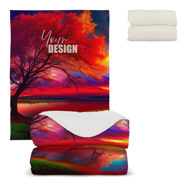 Sherpa fleece deken sublimatie 130x170 cm 510g/m²