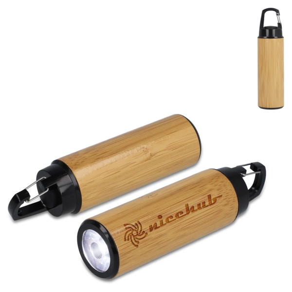 Bamboe zaklamp met clip