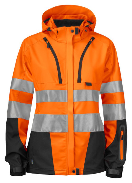6423 ONGEVOERDE SIGNALISATIE SOFTSHELL EN ISO 20471 KLASSE 3 DAMES